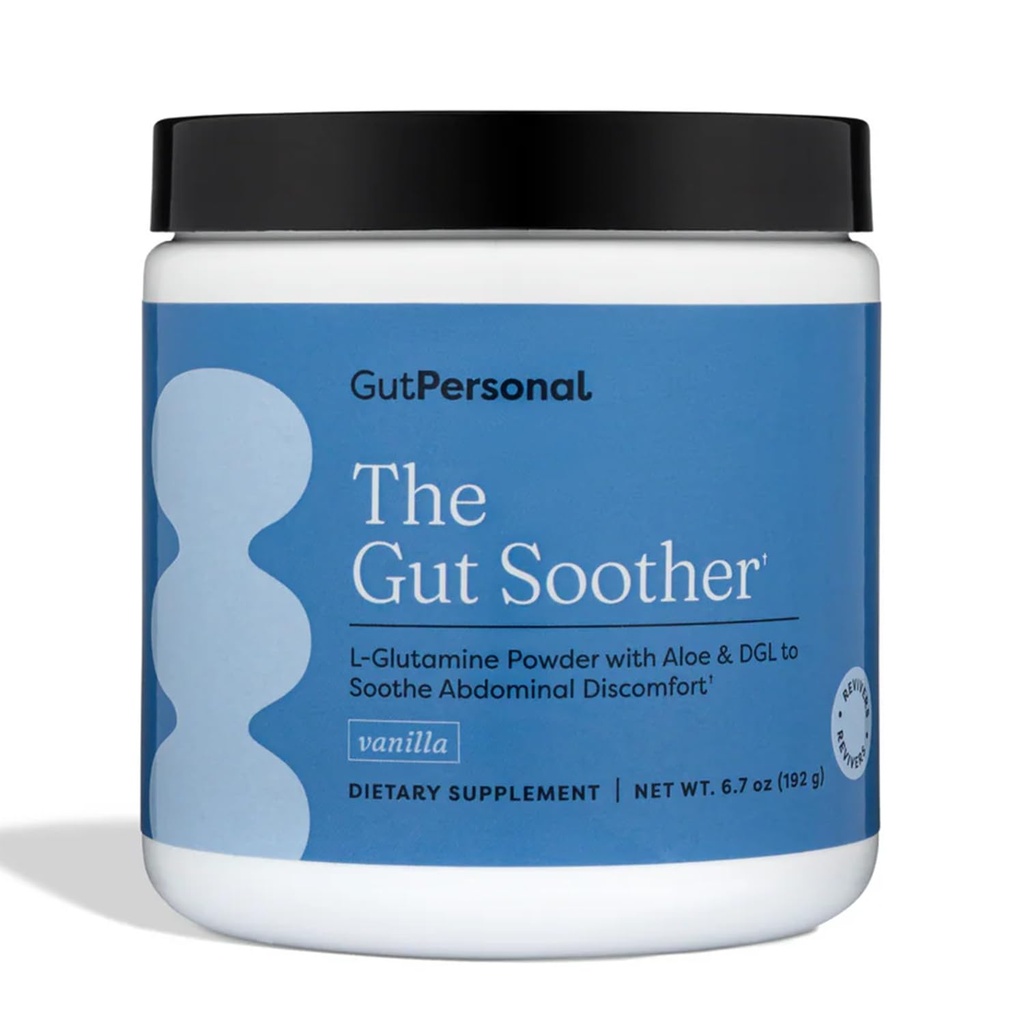 GutPersonal The Gut Soother L-Glutamine Powder Supplement: Restore Gut Lining, Soothe Discompensative Discomfort Tijdens het bevorderen van de algehele Gut Health, 30 porties (Vanilla)