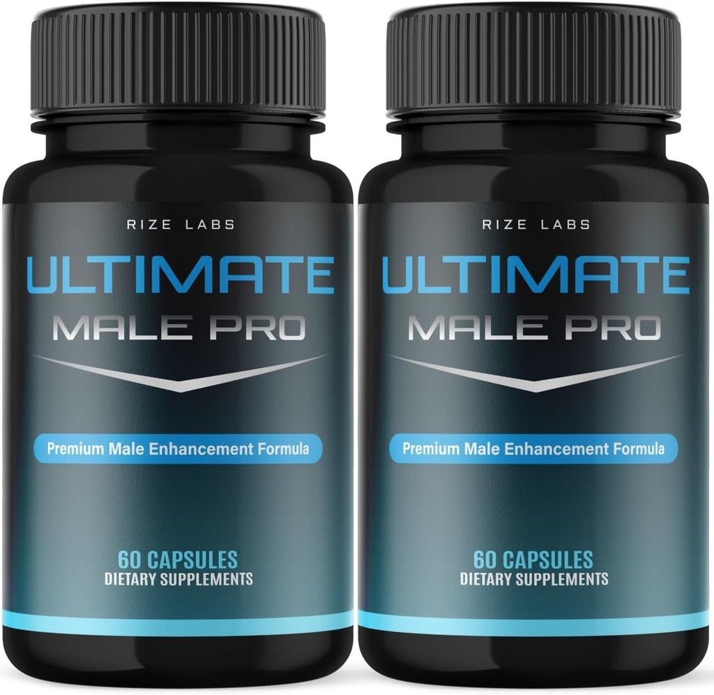 (2 Pack) Ultimate Male Pro Capsules for Men, Ultimate Male Extreme Supplement, All-Natural Ondersteuning voor een gezonde actieve levensstijl, UltimateMalePro Reviews (120 Capsules)