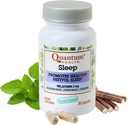 Quantum Health Sleep Melatonin 2mg Healthy Restful Sleep Support Blend with Relaxing Valerian Root, Lemon Baume & L Theanine Daily Mind & Body Well Being for Women & Men - 30 Capsules