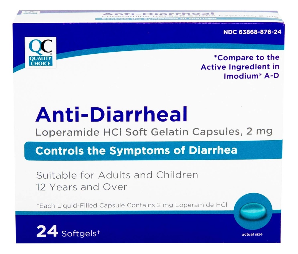 Quality Choice Loperamide 2mg Anti-Diarree 24 Graaf Softgel