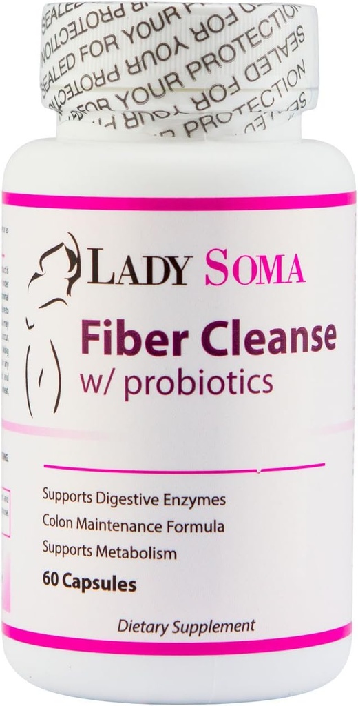 Lady Soma Fiber Reiniging voor vrouwen met Probiotica, 60 capsules