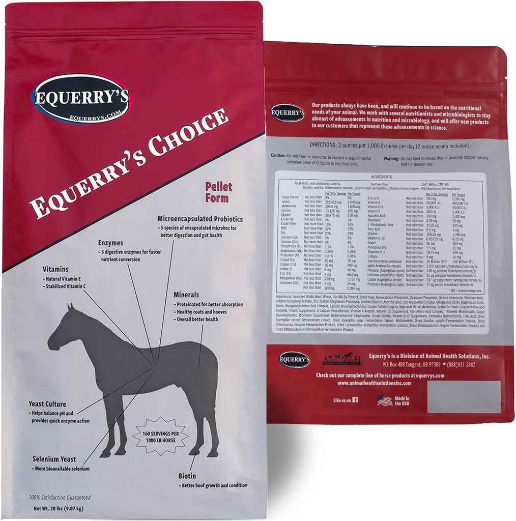 Pellets de Cheval Choice d'Equerry - Supplément nutritionnel complet
