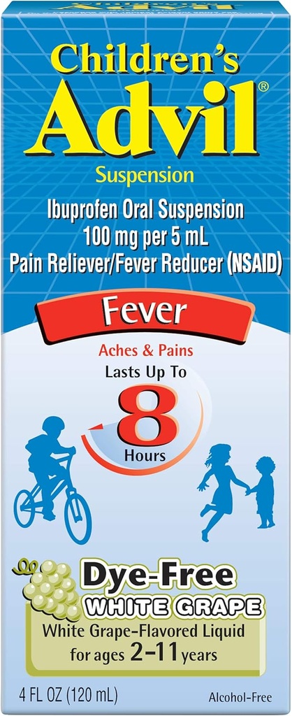 Advil Kinderophanging Sugar Free, Dye Free, Berry 4 oz (verpakking van 2)