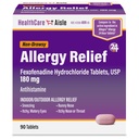 HealthCareAisle Allergie Relief - Fexofenadine Hydrodide Tablets USP, 180 mg, 90 Tablets, Allergie Medicatie, Niet-Drowsy 24-uurs Relief