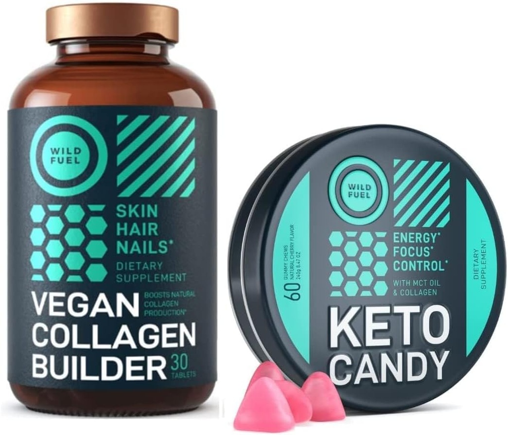 WILDE BRANDSTOF Keto Candy met MCT Oil en Collageen en Vegan Collageen Builder Bundle
