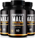 NutraRize (3 Pack) New Flow XL Capsules for Men, NewFlow XL Male Pills, All Natural Formula for Muscle Mass and Maximum Performance, Official NewFlowXL Reviews (180 Capsules)