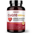 ZEBORA CoQ10-400mg-Softgels met PQQ, BioPerine & Omega-3, Coenzyme Q10(Ubichinon) Supplement voor hoge-sorptie, krachtige-antioxidant, ondersteuning hart en energie-productie, 120 porties