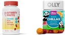 SmartyBants Kids Multivitamine Gummies, Sugar Free: Omega 3 (ALA) & OLLY Kids Chillax, Magnesium Gummies Plus L-Theanine, Lemon Balm, Kalm kauwen voor kinderen 4+, Sherbet smaak - 50 Tellen (pakket van 1)