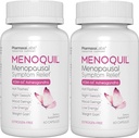 Menopauzale kracht Symptoom Relief helpt bij het bestrijden van Menopauze, Hot Flashes, Night Sweats en Mood Swings ter bevordering van rustgevende slaap en energie Boost - 60 capsules (pakket van 2)