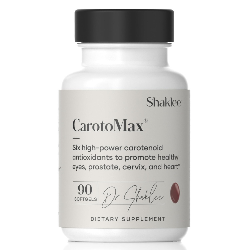 Shaklee - CarotoMax- Advanced Eye Health Formula w/6 Key Carotenoïden - Ondersteunt Vision - Lutein, Zeaxanthine, Beta-Caroteen, Astaxanthine - Bevordert Macula Health - 90 Softgels