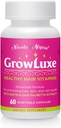 Nicole & Alyssa Growluxe Hair Skin and Nail Vitamine Supplement pour les hommes et les femmes - 60 capsules végétariennes - Sans gluten - Non-OGM - Fabriqué aux États-Unis - Supporte les ongles forts, les cheveux et la peau (Pack de 1)