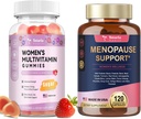 Totaria Suikervrije Multivitamine Gummies voor vrouwen & 40-in-1 Menopauze supplementen voor vrouwen