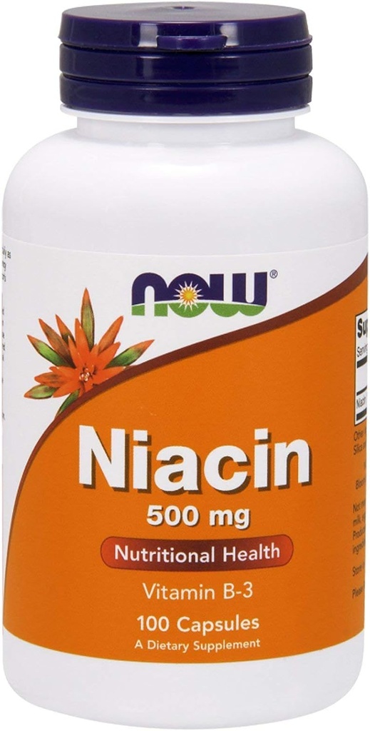 NOW Foods - Niacin Vitamine B-3 500 mg. - 100 capsules (multipack)