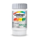 Multivitamine d'argent centrum pour adultes 50 Plus, supplément multivitamine/multiminérale, vitamine D3, vitamine B, sans gluten, ingrédients non OGM, soutient la mémoire et la cognition chez les adultes âgés - 80 Ct