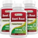 Best Naturals Beetwortelpoeder 500 mg 180 capsules (180 telling (verpakking 3))