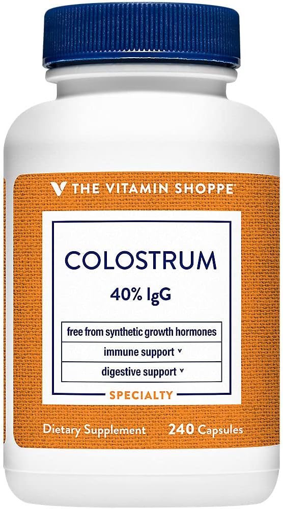 Colostrum 40% IGG - Ondersteunt Immune Health, Hormone & Antibiotic Free, Once Daily (240 Capsules) by The Vitamin Shoppe