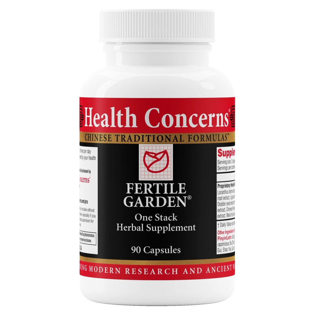 Préoccupations de santé Jardin fertile – Soutien à la fertilité pour les femmes – Cycle menstruel et santé reproductive – Formule à base de plantes chinoises avec Ashwagandha, Dong Quai, Peony – 90 capsules