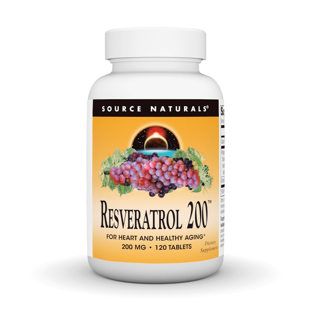 Bron Naturals Resveratrol 200 voor gezonde veroudering*, 200 mg - 120 tabletten