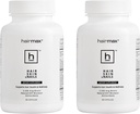 Haarmax voor haar, huid en nagels Dieetsupplement Haarverlies en haargroei behandeling voor vrouwen en mannen. Bevat 2500 mcg Biotine, DHT Blocker, MSM & Antioxidanten, Verpakking van 2 flessen
