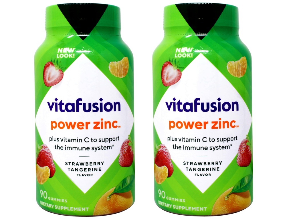 Vitafusion Power Zink Gummy Vitamine 2 Fles (180 ct Totaal.)