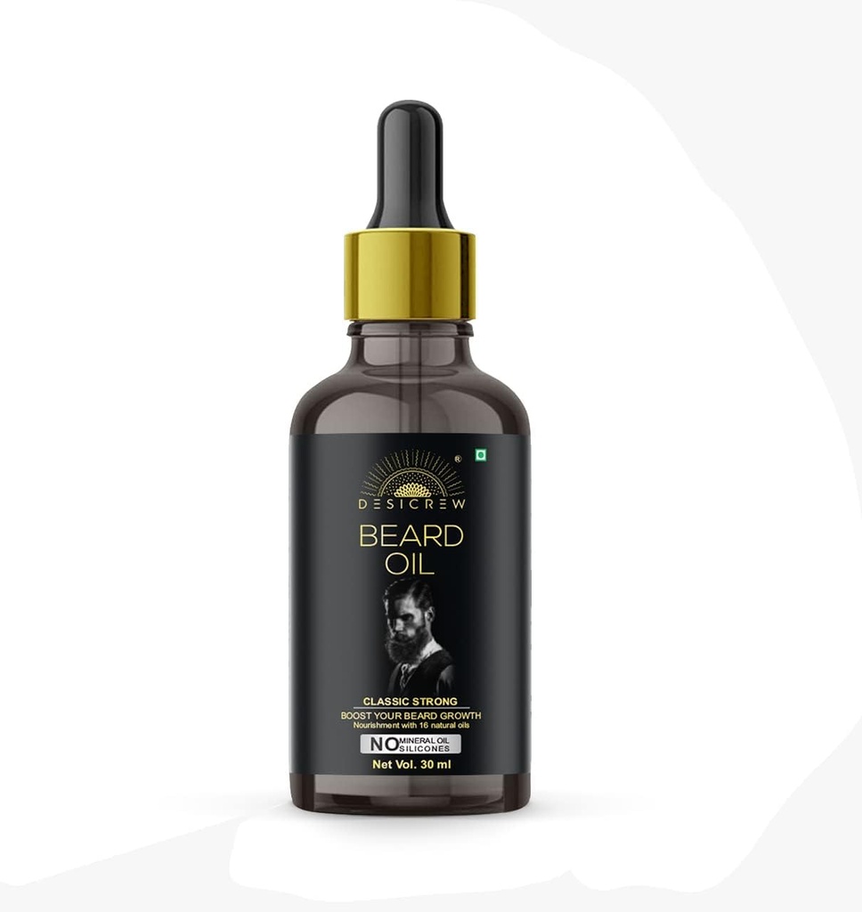 Klassieke Baard Groei Olie - Kan Boost je Baard Groei Olie Noiurishment met 16 Essebtial Naturals Olie in 30ml