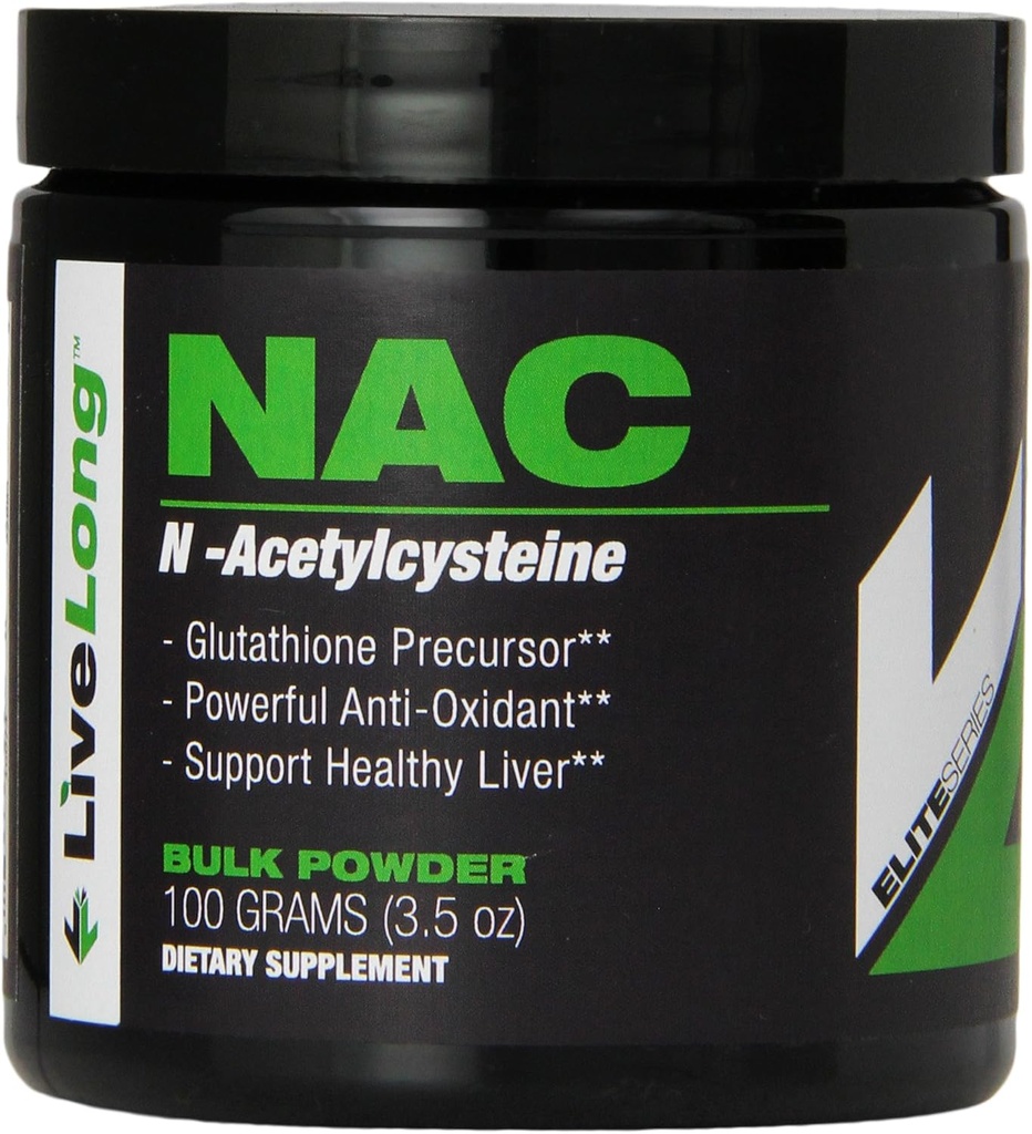 Pure N-Acetyl L-Cysteine (NAC) Poeder, Lever Gezondheid en Cellulaire Ondersteuning, Bulk Supplementen, NAC voor Bodybuilding en Algemene Wellness en Antioxidant Ondersteunt Glutathion, 3.5 Oz (Verpakking mei Vary)