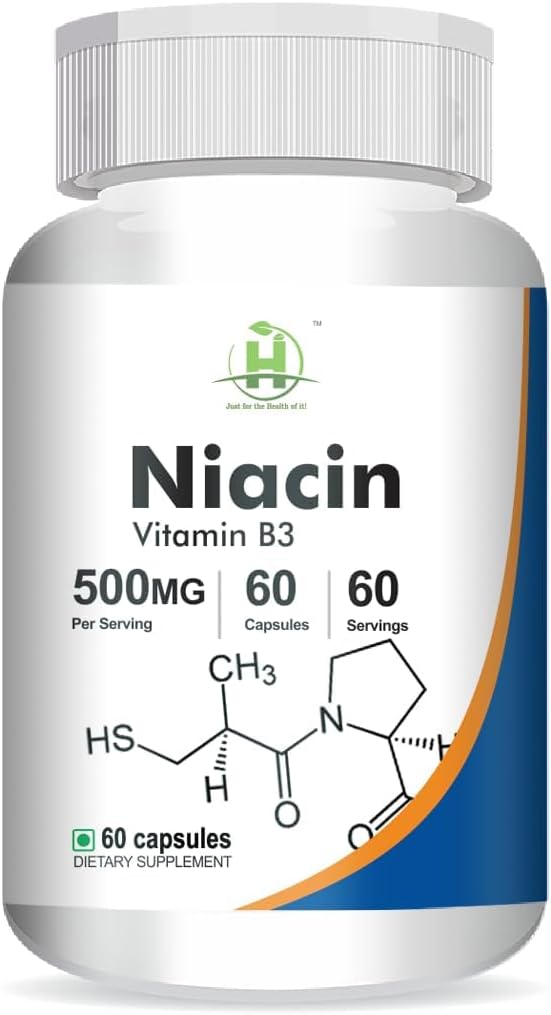 Generieke Niacin (Vitamine B3) 500mg Energieniveaus