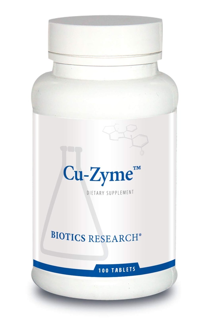 Biotica Onderzoek Cu-Zyme Essential Mineral Supplement, Energie Metabolisme, IJzer Absorptie, gezonde botten, Immuunfunctie 100 tabletten