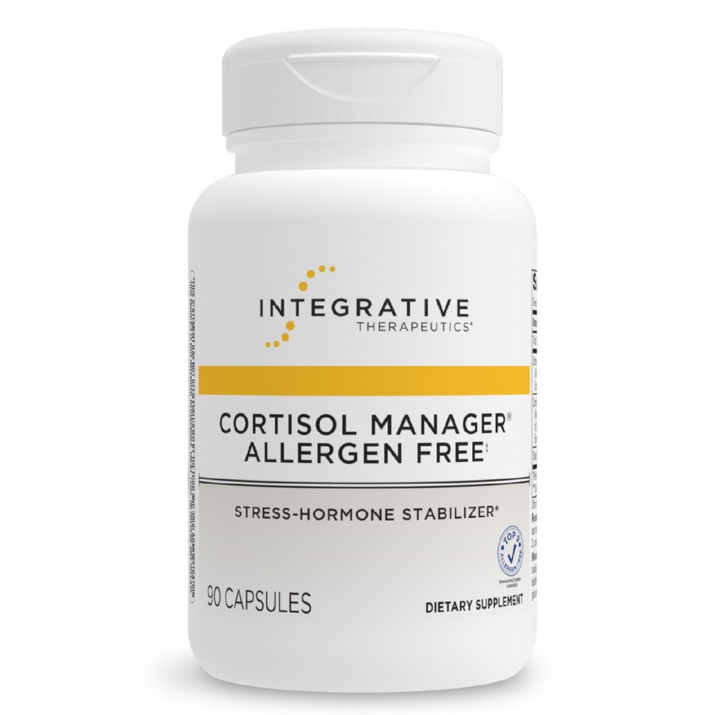 Thérapeutiques intégratives Cortisol Manager Allergène sans - Supplément de soutien de santé adrénal pour une réponse au stress sain* - Vegan, non-dairy et sans gluten - 90 capsules (45 portions)