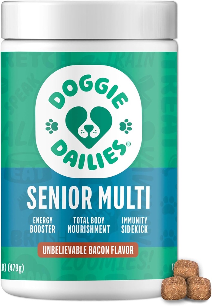 Doggie Dailies Senior Essentials Multivitamine voor honden Zachte Kauwen 