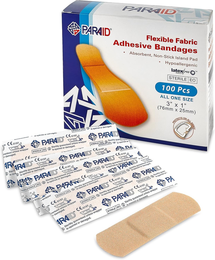 Flexibele stoffen Bandages - Flex Stof lijm Bandages Vinger-Tip Bandages Knokkels en duim Bandages voor Vingerverzorging en om Wonden tegen Infectie te beschermen - (100 Count Box)