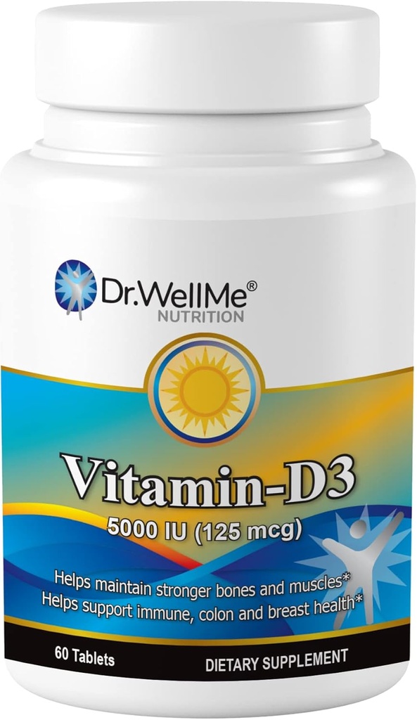Vitamine D35000 IE, Extra sterkte Dieetsupplement voor bot-, spier- en gezonde immuunondersteuning, 60 tabletten Gemakkelijk doorslikken Verpakt voor 2 maanden Levering