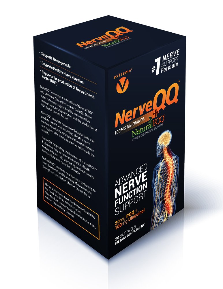NerveQQ Ultra Advanced Formula Neuropathy Support - #1 Aanbevolen zenuwgroeifactor (NGF) Gezondheid en functie. 100 mg Ubichinol (QH) Plus Natural PQQ 20mg (Vegetarische Softgels)