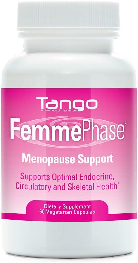 FemmePhase Advanced Menopauze Ondersteuningsformule: All-Natural Herbal Supplement for Hot Flashes, Cramps, Fatigue, Night Sweats, and Mood Changes (60 Vegetarian Capsules)