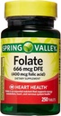 Spring Valley - Foliumzuur 400 mcg, 250 tabletten