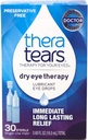TheraTears gouttes oculaires pour les yeux secs, la thérapie des yeux secs gouttes oculaires lubrifiantes, sans conservateur, 30 nombre de flacons à usage unique