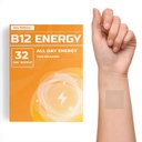 Veru Wellness B12 Energy Patch - Énergie, Focus - B12, C, B6, Fer, Guarana et Garcinia Cambogia - Externe Utiliser seulement- 32 Nombre