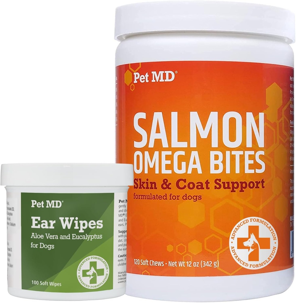 Essuie-oreille Pet MD et salmon oméga