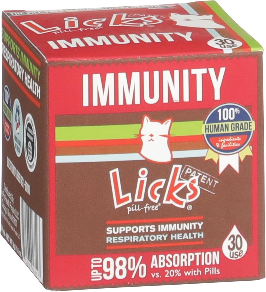Immunité sans pilules pour chat - Fournitures pour chat de soutien immunitaire - Suppléments respiratoires - Fournitures de santé - Gel Packets - 30 Utilisation