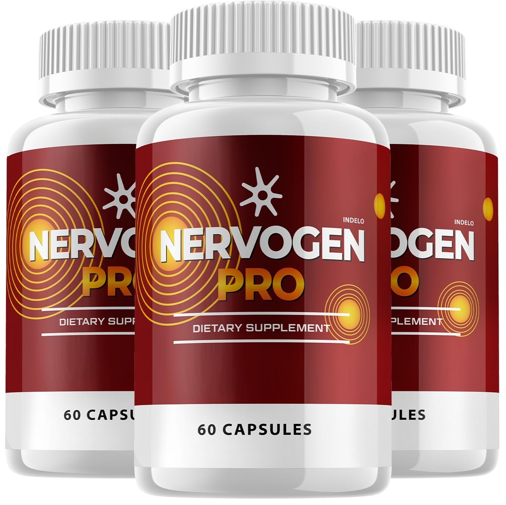 (3 Pack) Nervogen Pro Capsules, Nervogen Pro for Neuropathy Capsules, Nervogen Pro Advanced Formula Dietary Supplement, Vitamine C Zink Enhanced - Nervogen Pro Reviews (180 Capsules)