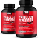 FORCE FACTOR Tribulus Terrestris Max voor mannen 2-pack, Testosteron Booster, mannelijke vitaliteit Supplement, Gemaakt met belangrijke natuurlijke ingrediënten Superieure Absorptie, 2000mg, 240 Capsules, Rood