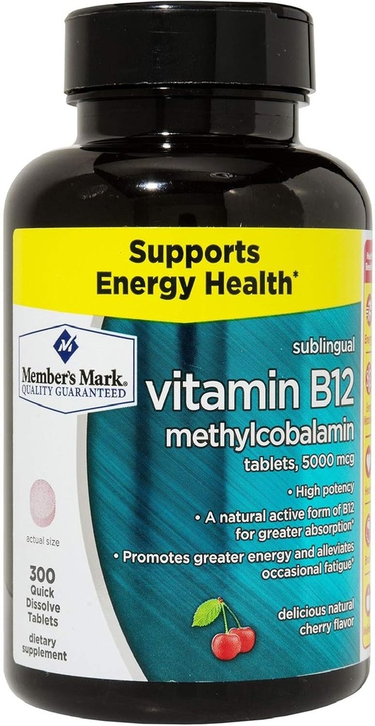 Leden Mark Sublingual Vitamine B12 5000mcg (300 Aantal)