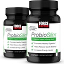 FORCE FACTOR ProbioSlim, 2-Pack, Probiotic Supplement voor vrouwen en mannen met probiotica en groene thee Extract, Verminder gas, opgeblazen, constipatie, ondersteuning Digestieve gezondheid & Gut Health, 60 capsules