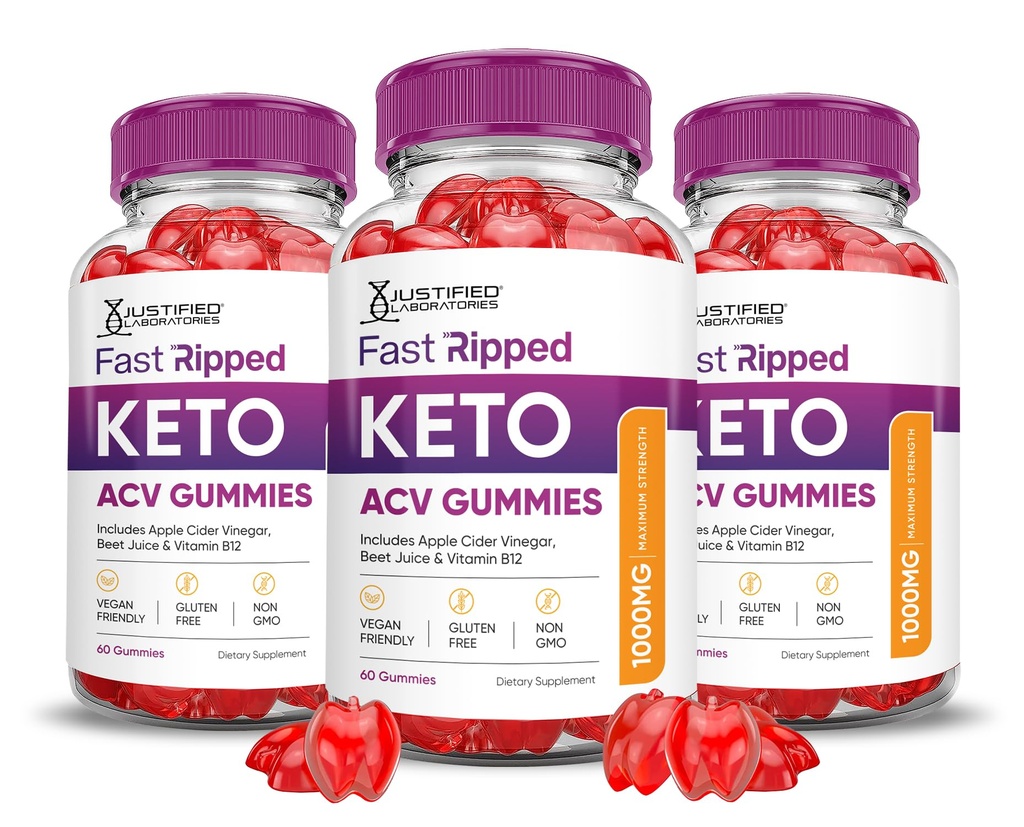 Justified Laboratories (3 Pack Keto Rush Keto ACV Gummies Formula 1000MG Keto Rush Keto Gummies Apple Cider Vinegar Boost samengesteld met Granaatappel Beet Juice Powder B12 Vegan Non GMO 180 Gummys