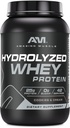 Amazing Muscle Hydrolyzed Whey Protein Isolate Cookies & Cream Flavor Supplement | 25 G Protein | 3 Lb (1.36 Kg | Made in USA