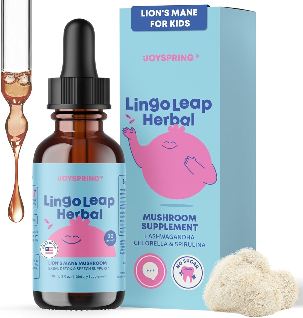 JoySpring Lions Mane for Kids * Speech Delay Supplement for Kids & Toddlers * Lion