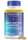 Blauwe Ooievaarsvruchtbaarheid Supplementen voor mannen - Ondersteunt Conceptie voor hem - mannelijke prenatale vitaminen met Maca Root, Ashwagandha, Folate, B12 - Sperm Heath, Drive, Motility - 60 Capsules