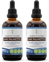 Saw Palmetto Tinctuur Alcoholvrije Liquid Extract, Saw Palmetto (Serenoa Repens) Gedroogde Bessen (2x4 FL OZ)