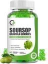 Soursop Graviola Gummies, Biologische Soursop bladeren en zaden Extract met vitamine C, Zink, Digestieve Hulp, Immune Ondersteuning en Antioxidant Eigenschappen,Gluten Free, Vegan, 60 Gummies