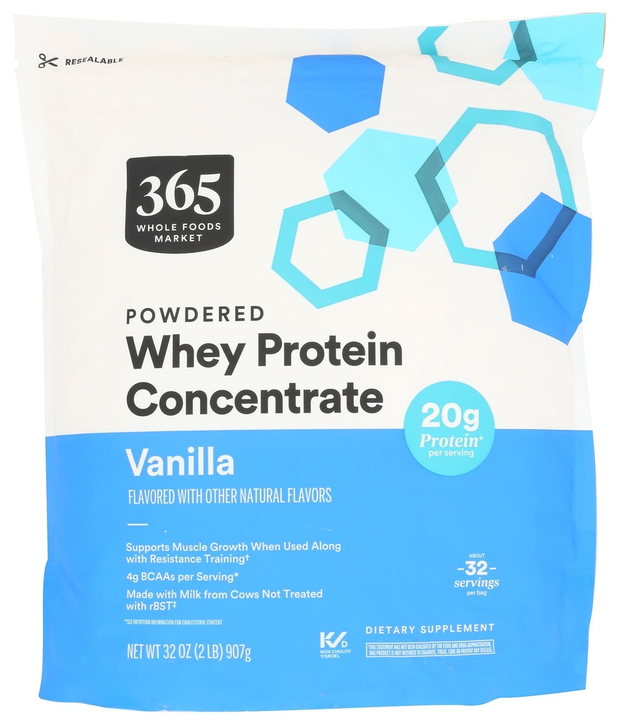 365 door Whole Foods Market, Vanille Wei Concentraat Proteïne Poeder, 32 OZ